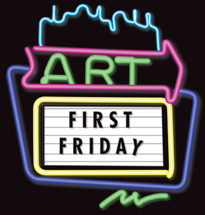 First friday neon art sign